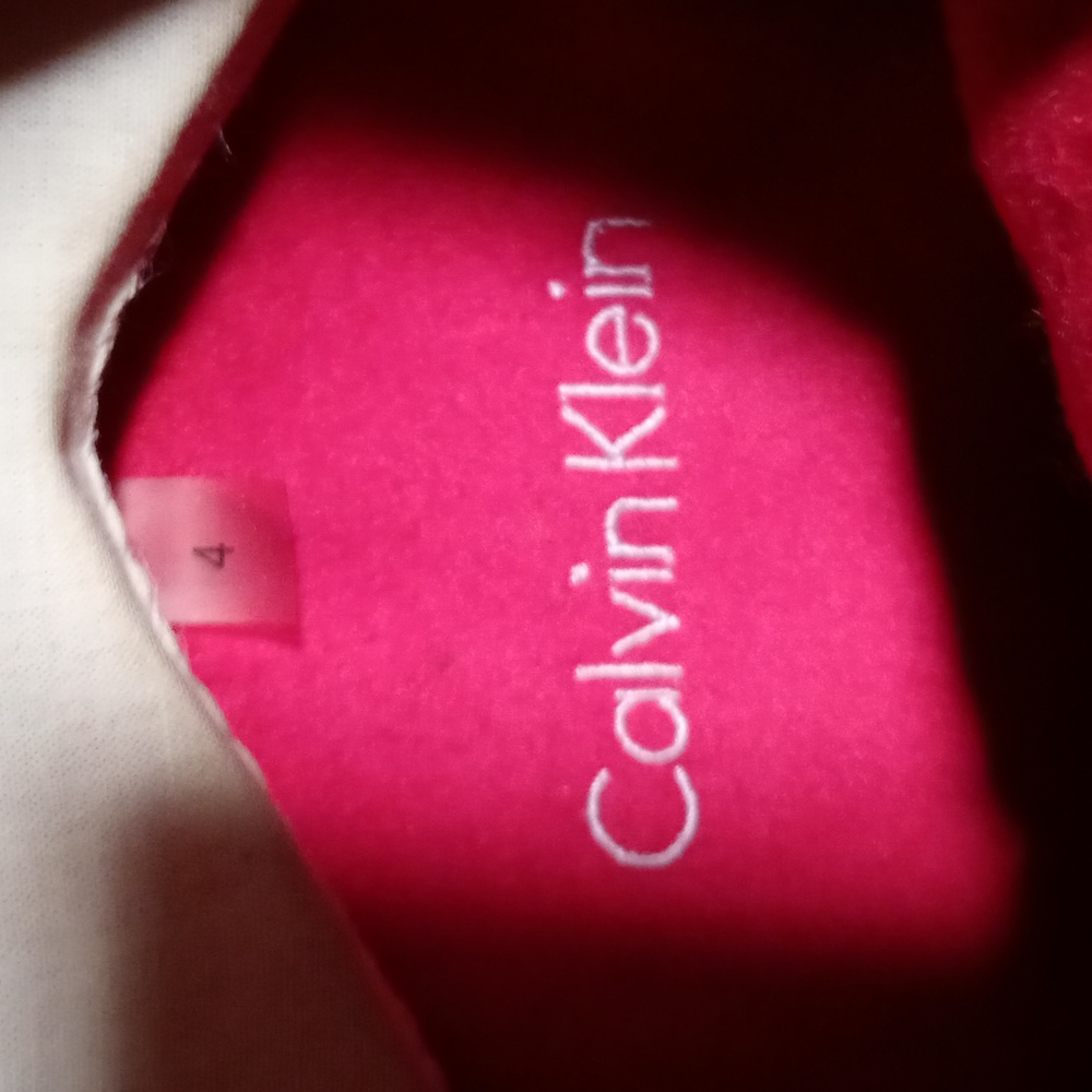 Women's Calvin Klein size 4 red toggle zip wool removable hood Winter coat S - Picture 5 of 17